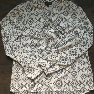 Limited Black and White top with tie detail